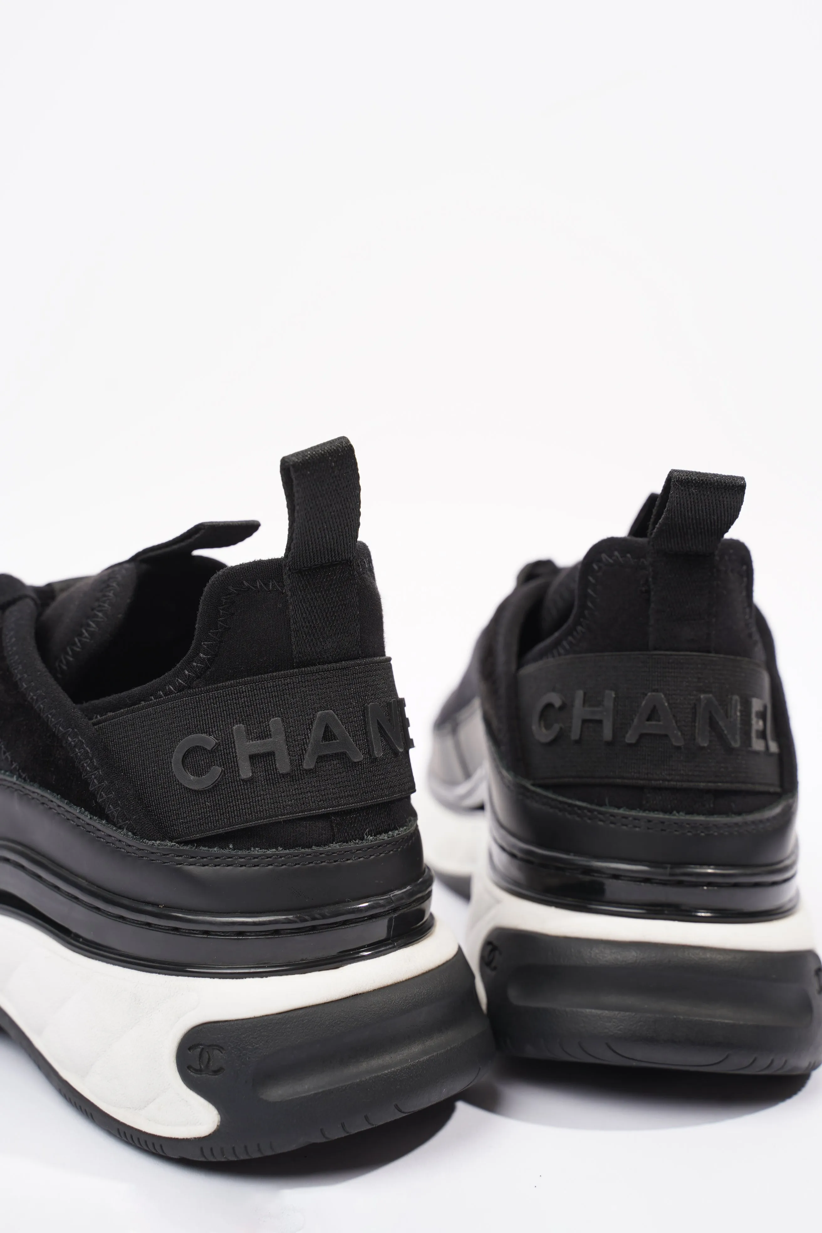 Chanel CC Runners Black   White Nylon EU 36 UK 3