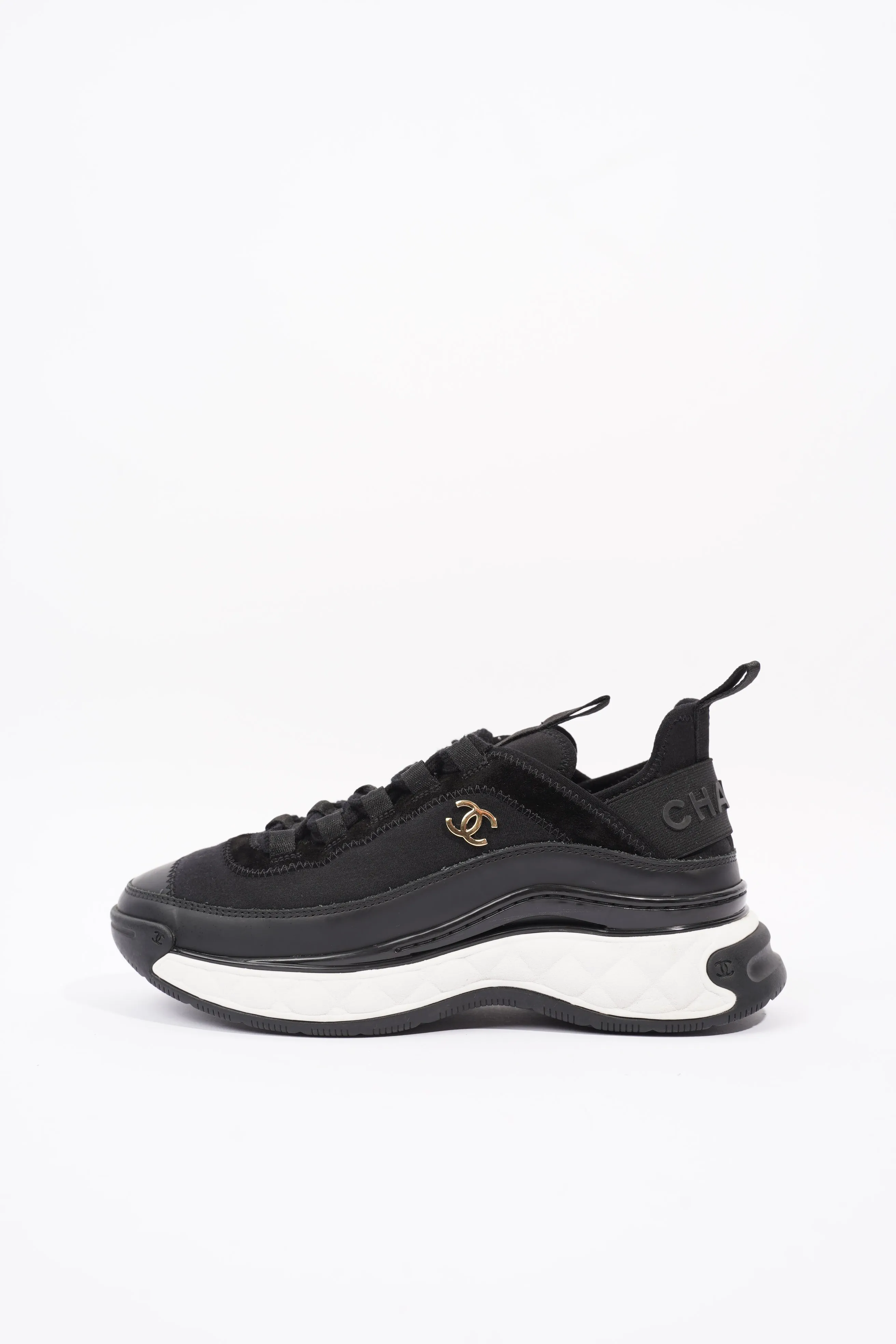 Chanel CC Runners Black   White Nylon EU 36 UK 3