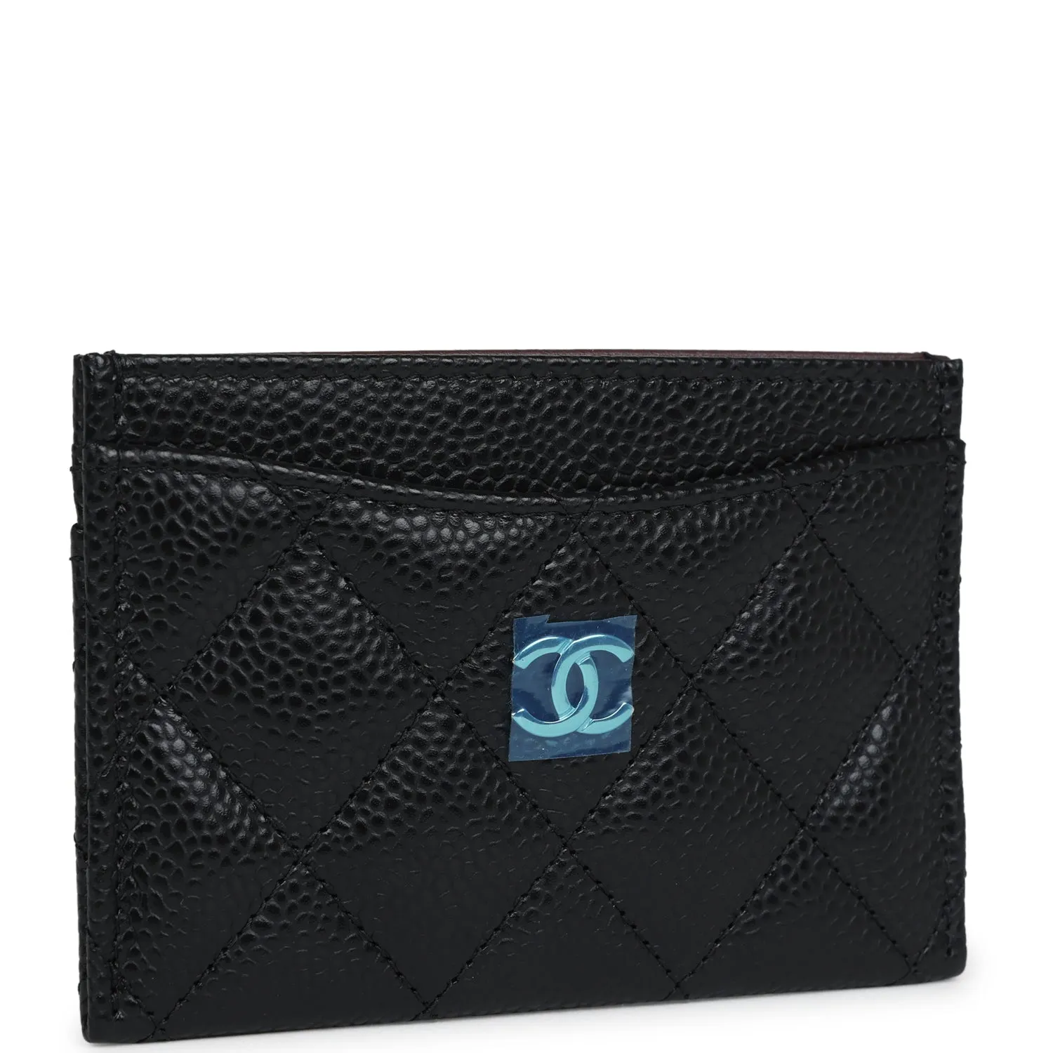 Chanel Classic Card Holder Black Caviar Silver Hardware