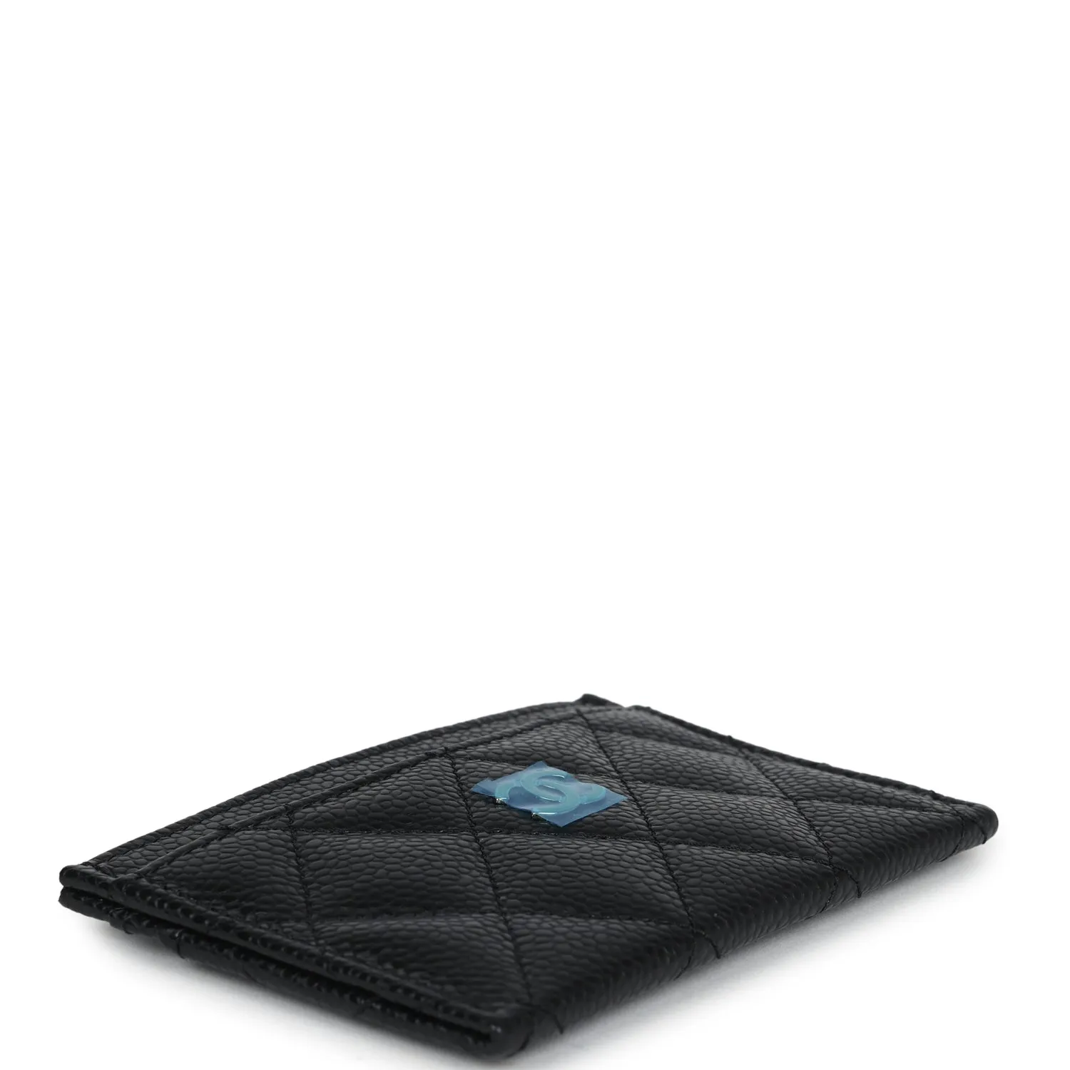 Chanel Classic Card Holder Black Caviar Silver Hardware