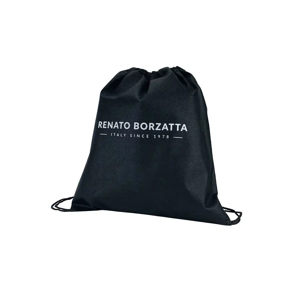 Chic Italian Royal Blue Leather Bucket Bag with Removable Pouch