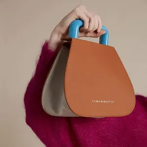 Christmas Gift Fashion Acrylic Handle Panelled Women Handbags Designer Shoulder Bag Luxury Pu Leather Crossbody Bags Ladies Large Tote Purses