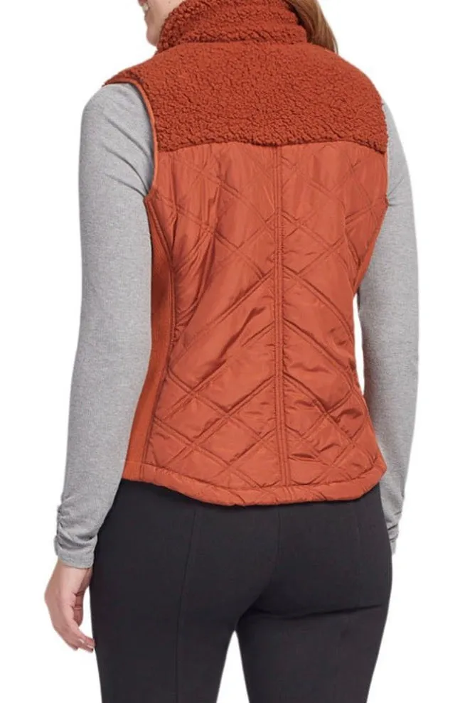 Combination Sherpa Quilted Vest