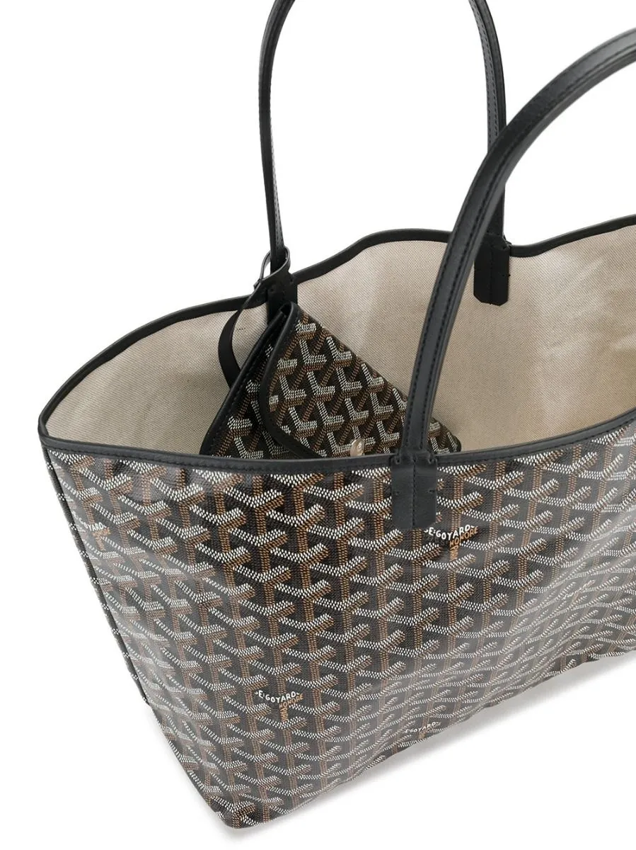 Customised Black 'Fornasetti Eye' Monogram St Louis PM Bag