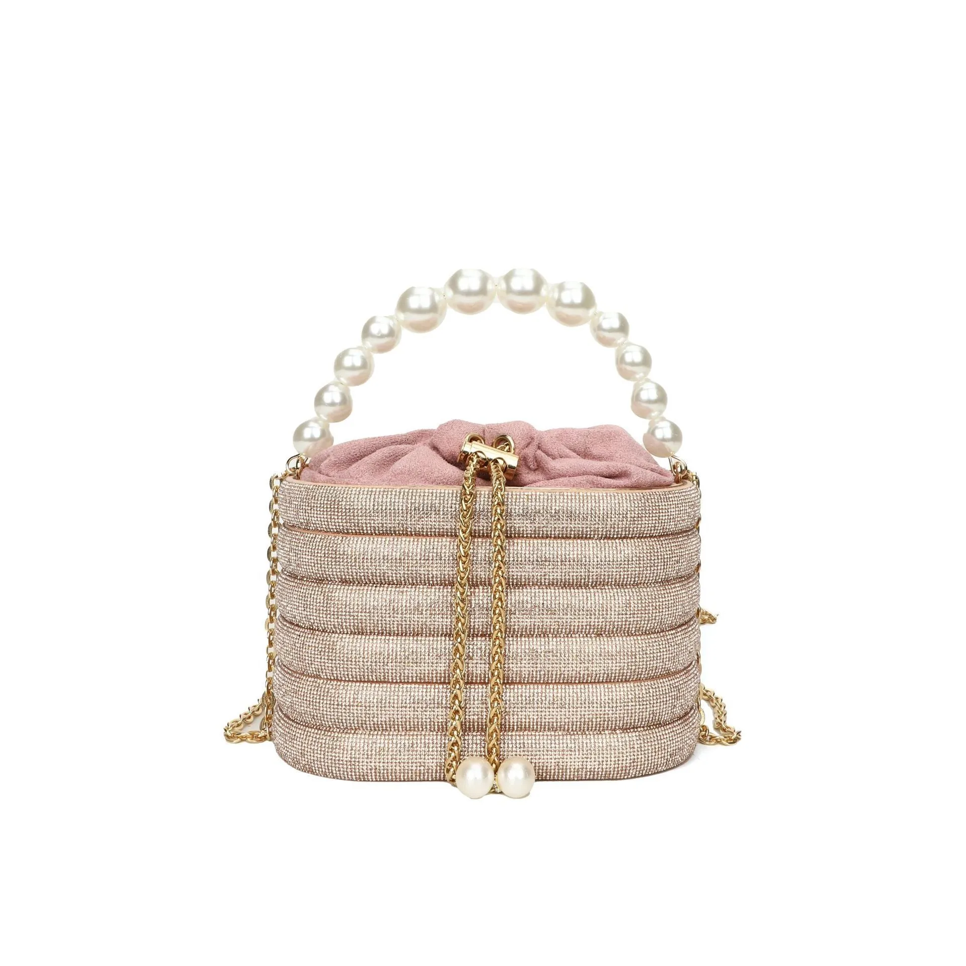 Dazzling Pearl Diamond Potli Bucket Bags