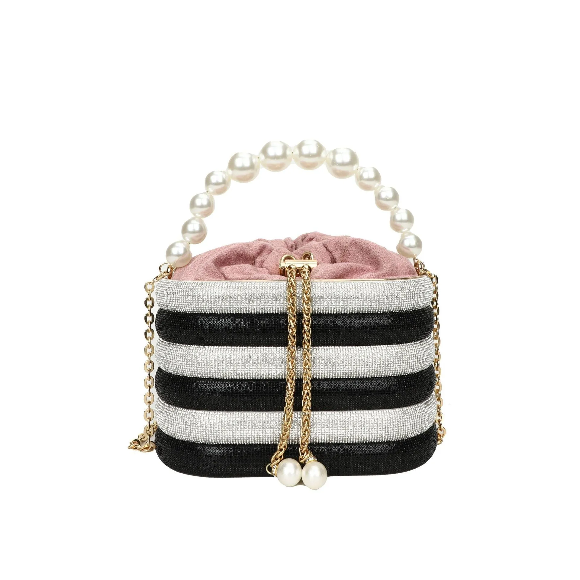 Dazzling Pearl Diamond Potli Bucket Bags