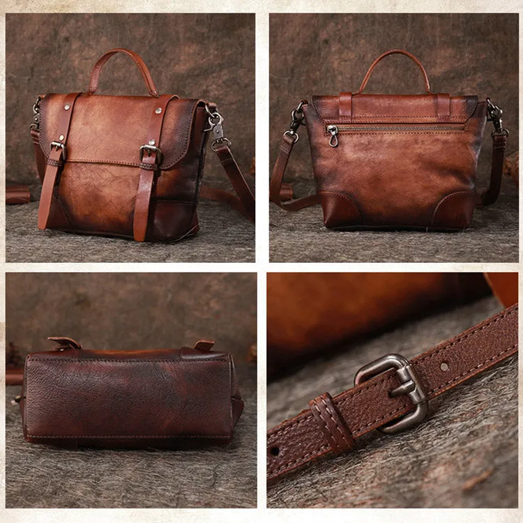 Designer Leather Handbags Women's Leather Satchel Bag Purse for Women