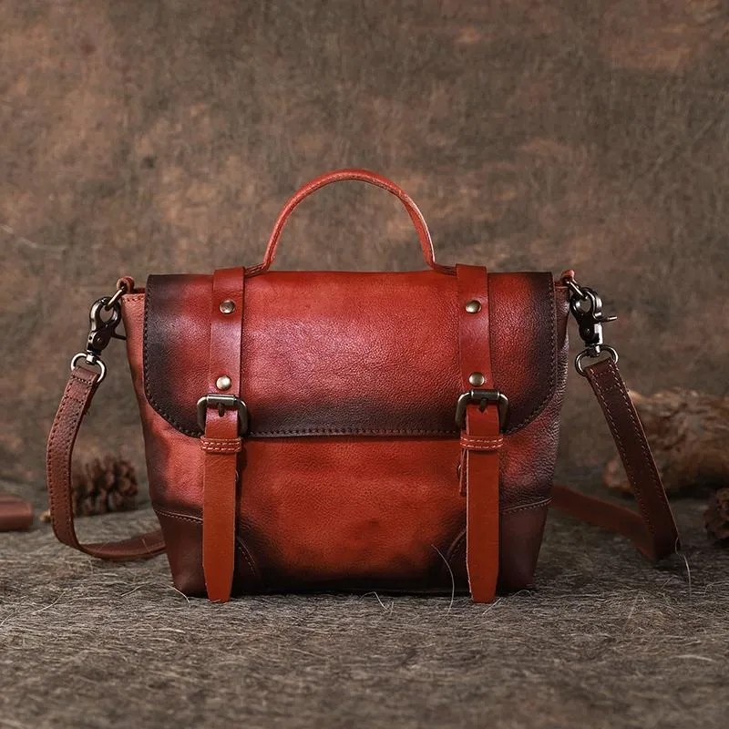 Designer Leather Handbags Women's Leather Satchel Bag Purse for Women