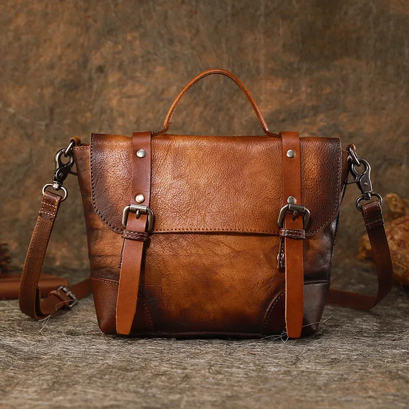 Designer Leather Handbags Women's Leather Satchel Bag Purse for Women