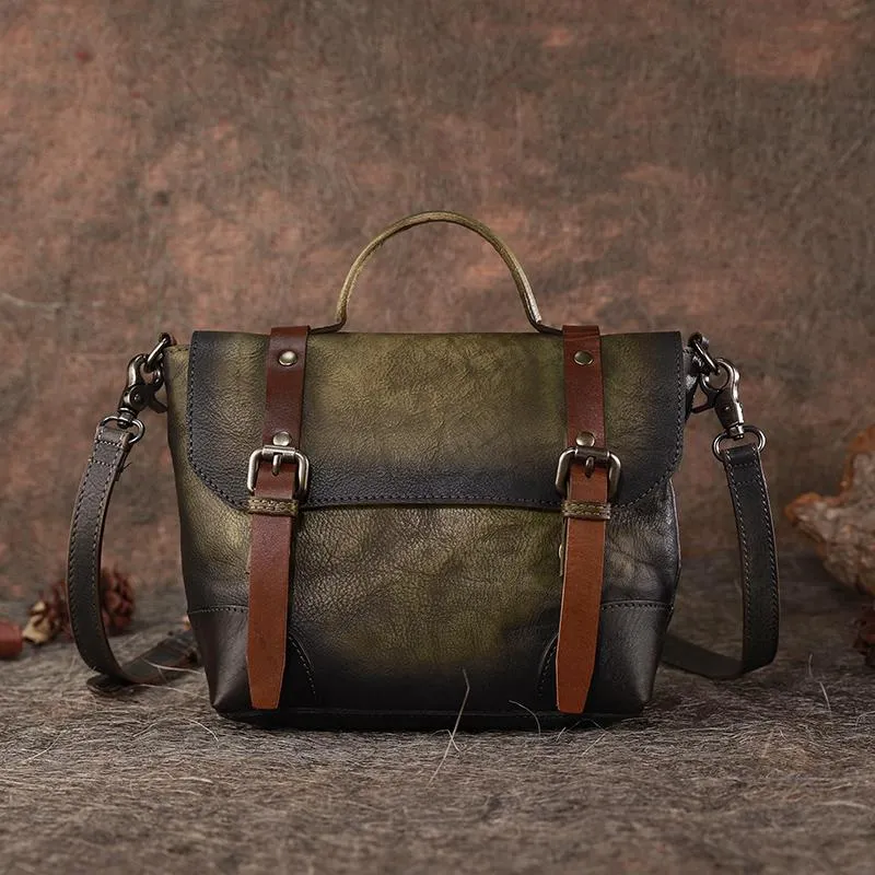 Designer Leather Handbags Women's Leather Satchel Bag Purse for Women