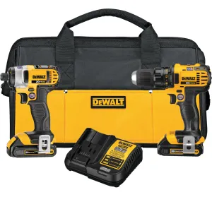 Dewalt® 20V MAX* Lithium Ion Compact Drill/Driver / Impact Driver Combo Kit (1.5 Ah) DCK280C2