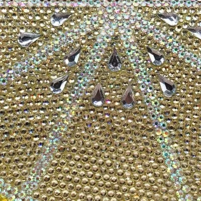 Double Sided Full Crystal Metallic Lemon Orange Fruit Clutch Evening Purse