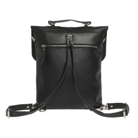 Enter Accessories Messenger Tote All Leather Black