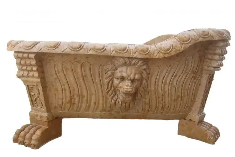 Exquisite Solid Marble Luxury Soaking Tub