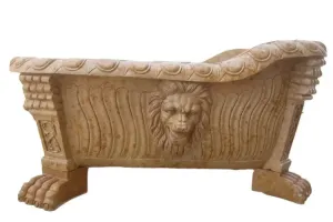 Exquisite Solid Marble Luxury Soaking Tub