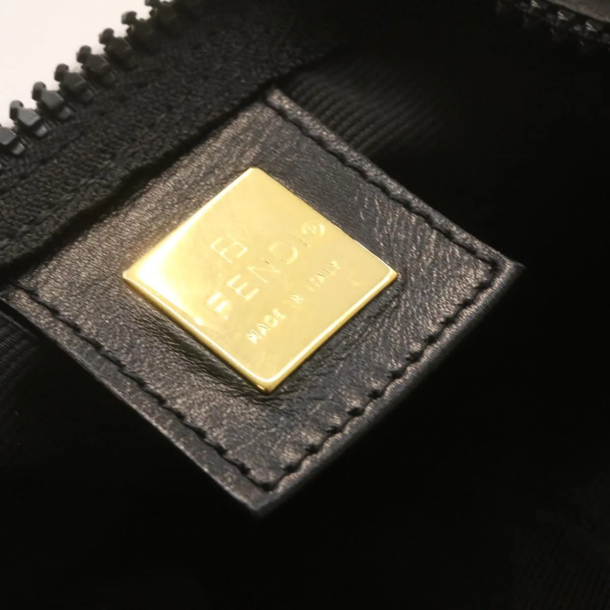 FENDI Boston Bag Nylon 2Way Black  am998g