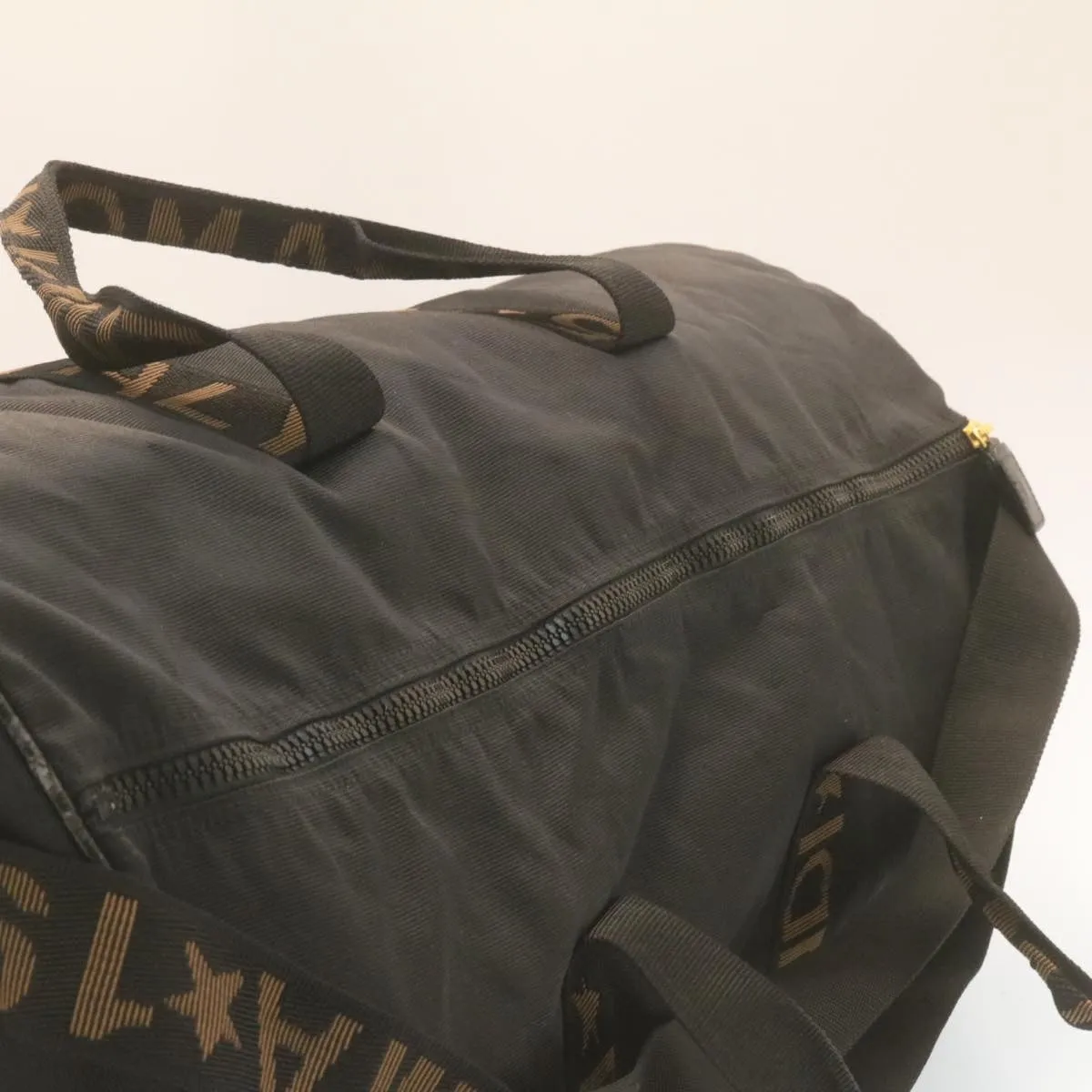 FENDI Boston Bag Nylon 2Way Black  am998g