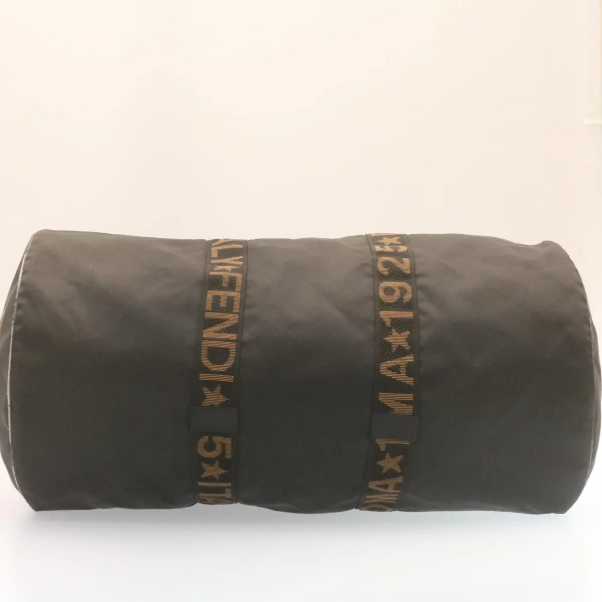 FENDI Boston Bag Nylon 2Way Black  am998g