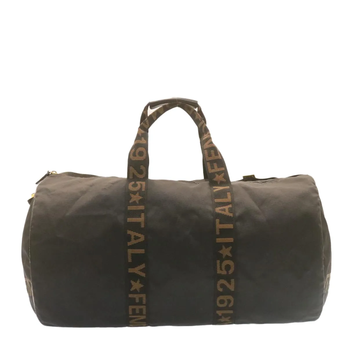 FENDI Boston Bag Nylon 2Way Black  am998g