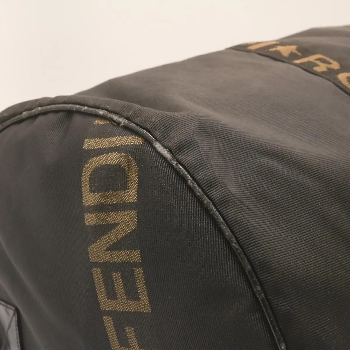 FENDI Boston Bag Nylon 2Way Black  am998g