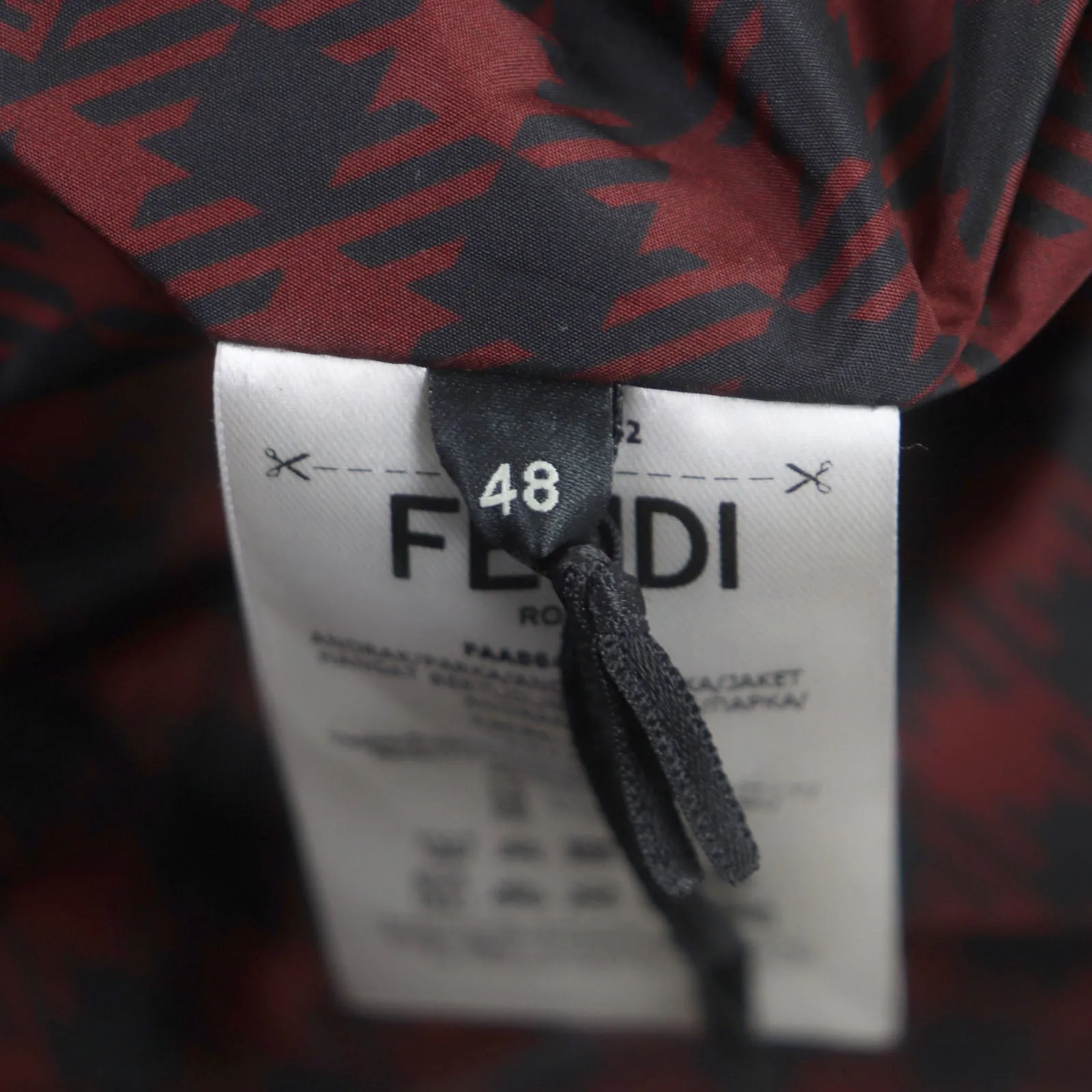 FENDI coat FAA864 polyester Red black 48