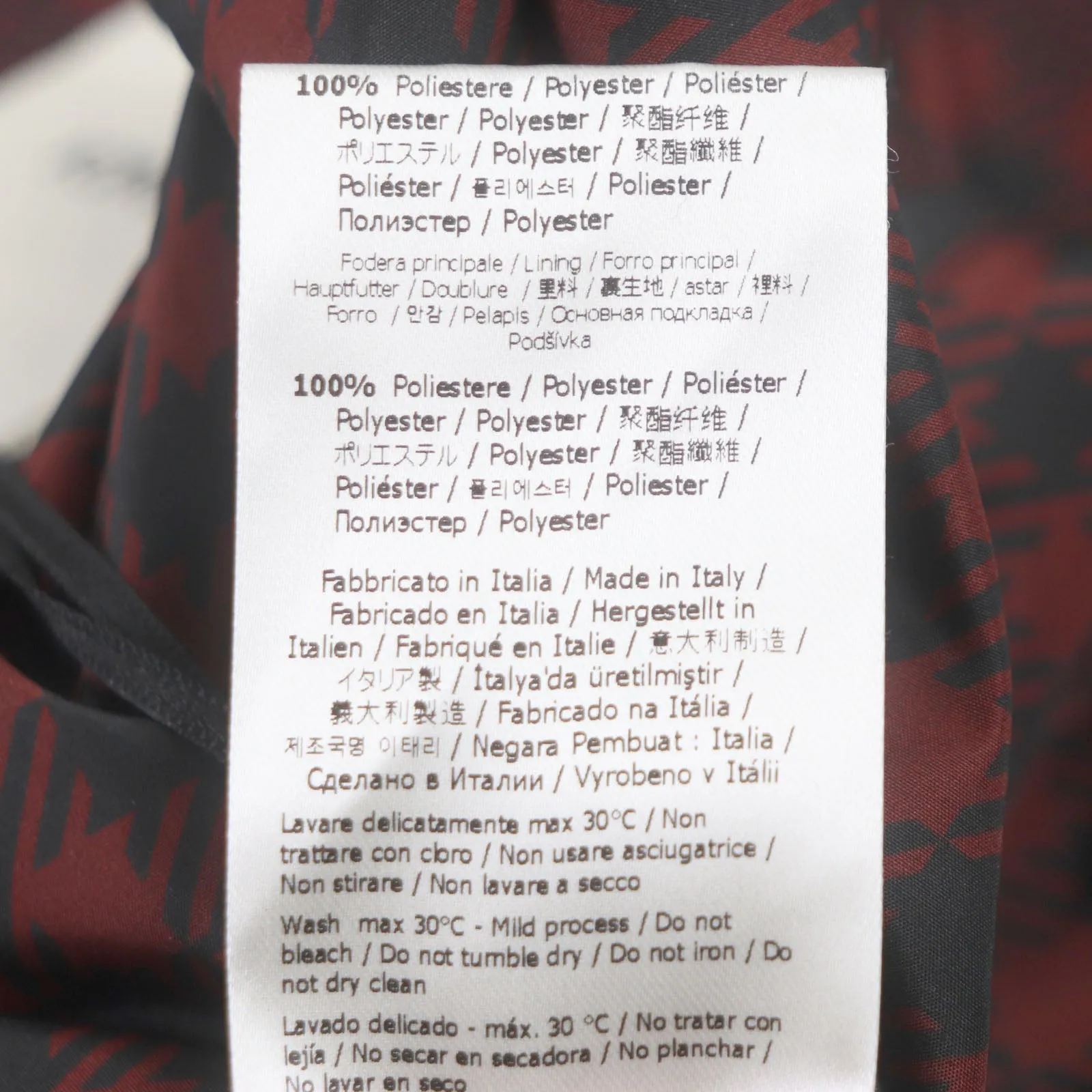 FENDI coat FAA864 polyester Red black 48