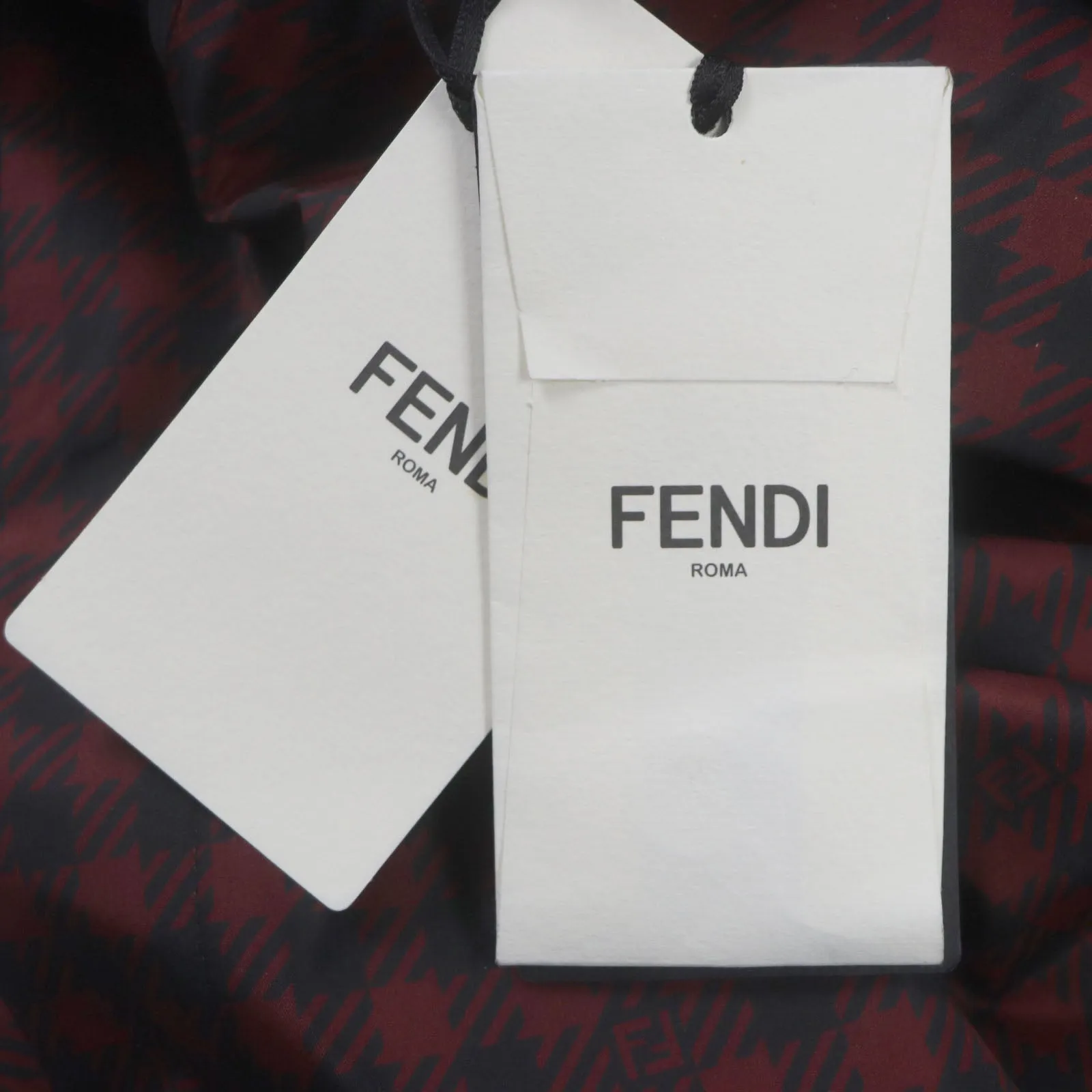 FENDI coat FAA864 polyester Red black 48