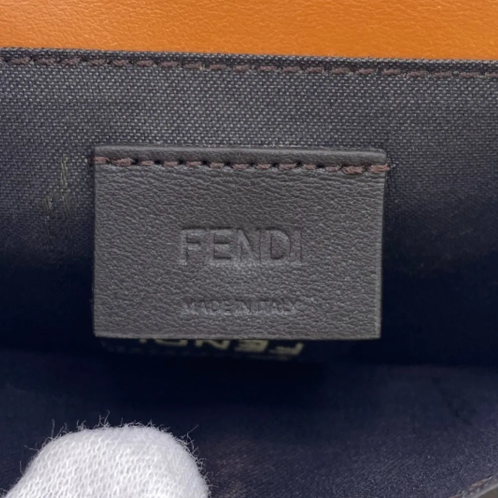 FENDI Coin case 8M0423 leather Brown