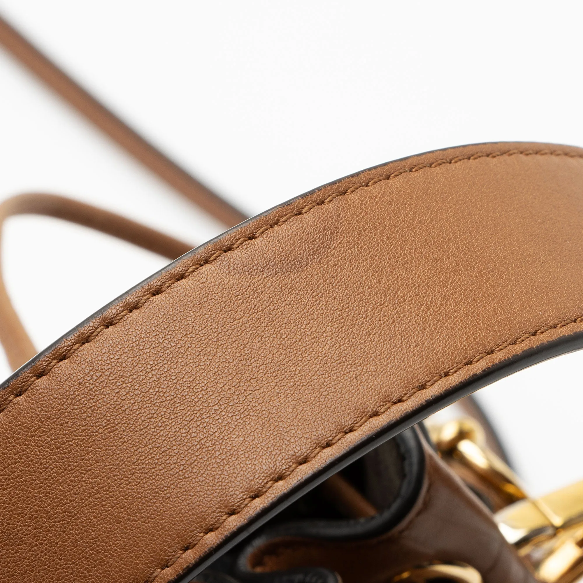 Fendi FF Embossed Calfskin Mon Tresor Mini Bucket Bag (SHF-E3Olct)