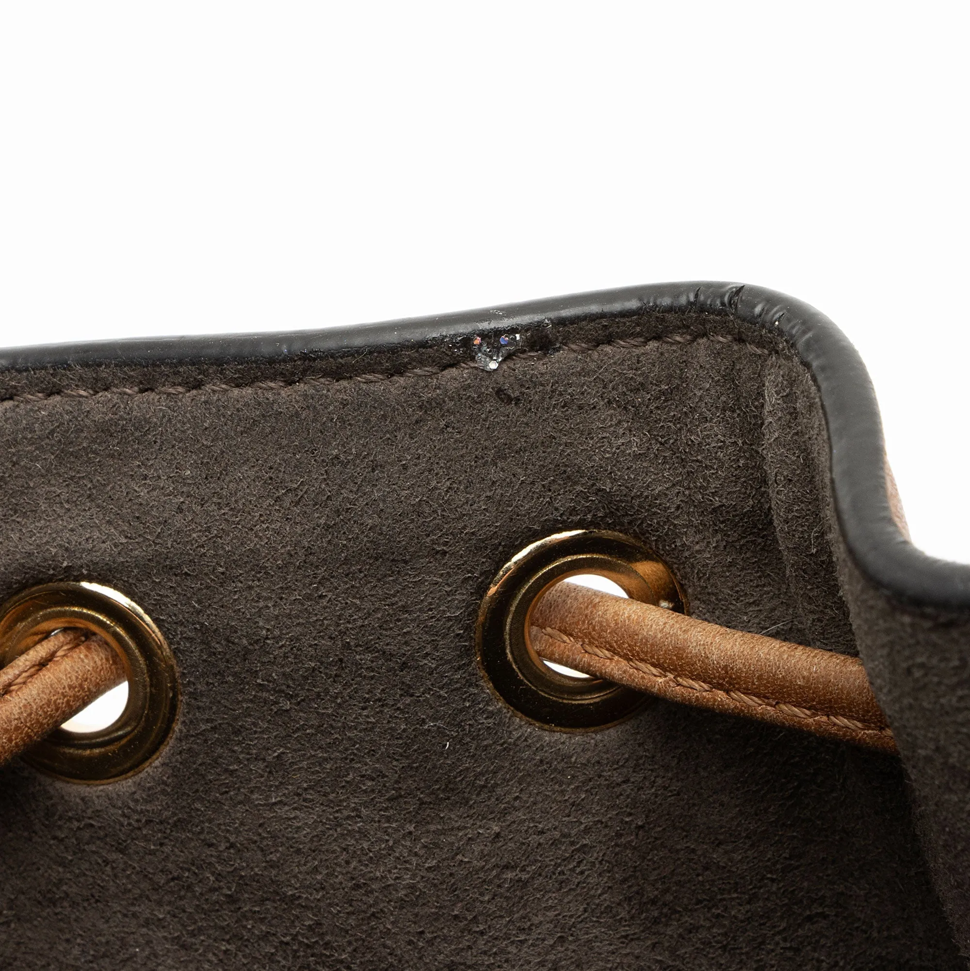Fendi FF Embossed Calfskin Mon Tresor Mini Bucket Bag (SHF-E3Olct)