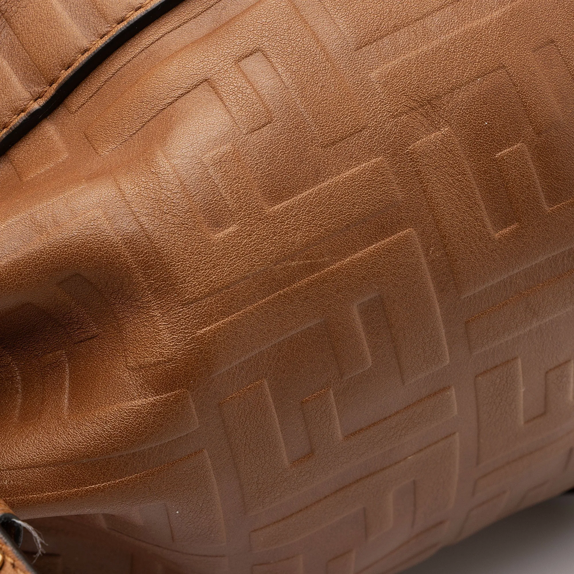 Fendi FF Embossed Calfskin Mon Tresor Mini Bucket Bag (SHF-E3Olct)