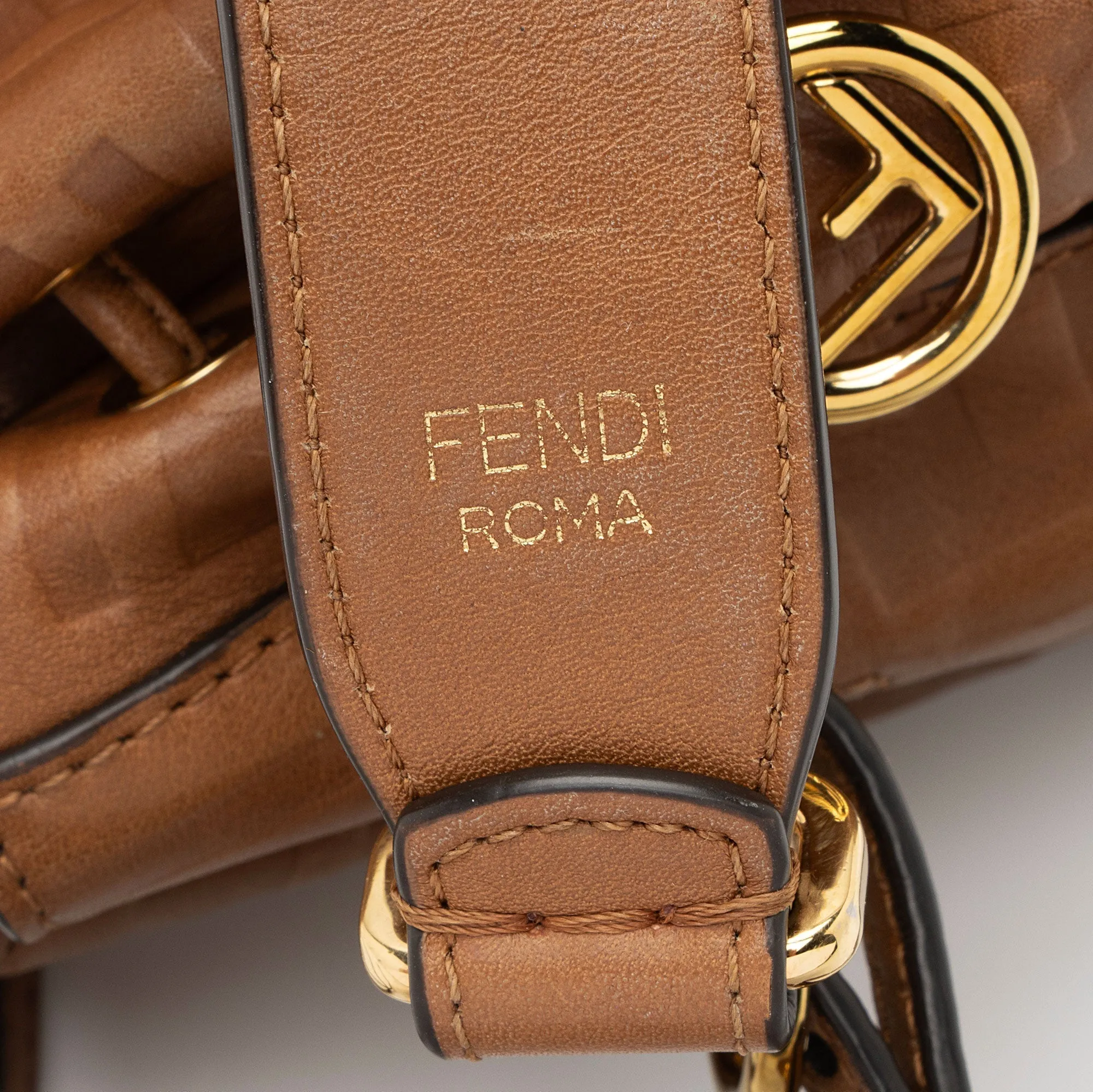 Fendi FF Embossed Calfskin Mon Tresor Mini Bucket Bag (SHF-E3Olct)