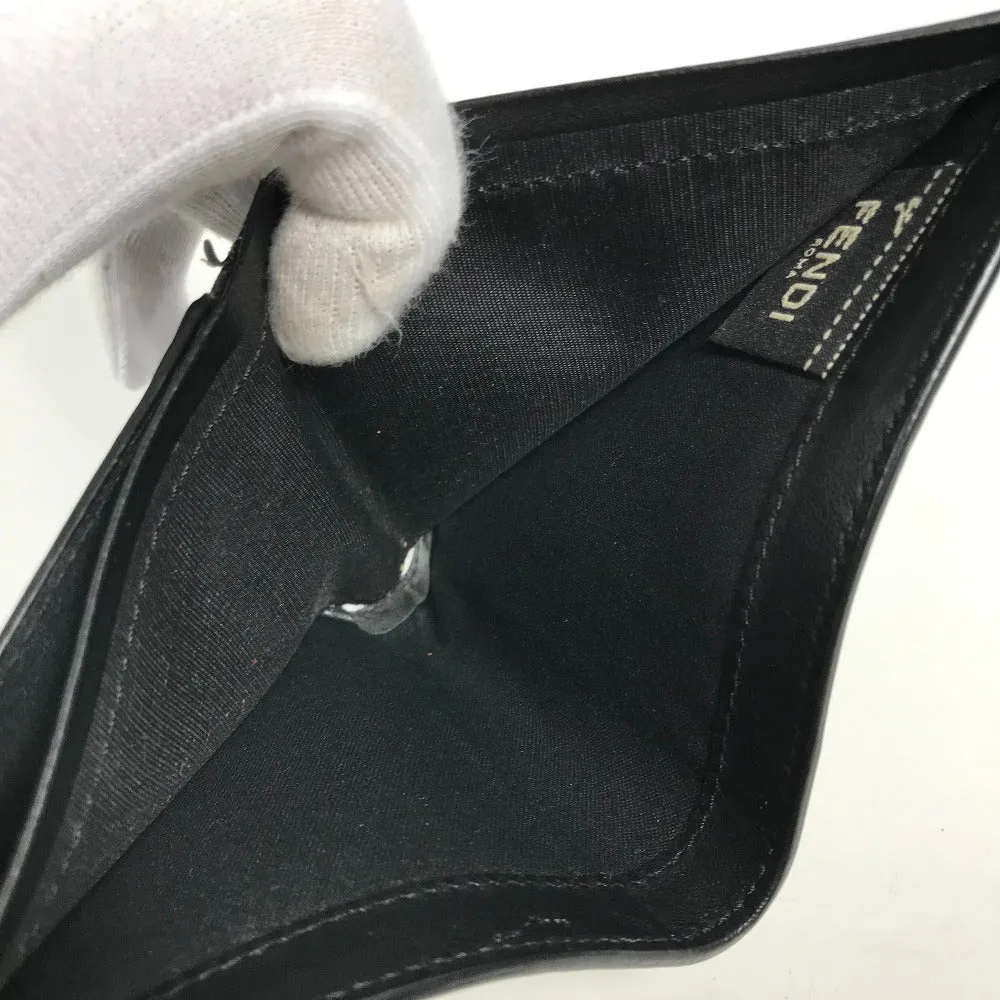 FENDI Folded wallet 7M0169 leather white Compact wallet Joshua Vides Collaboration mens Used