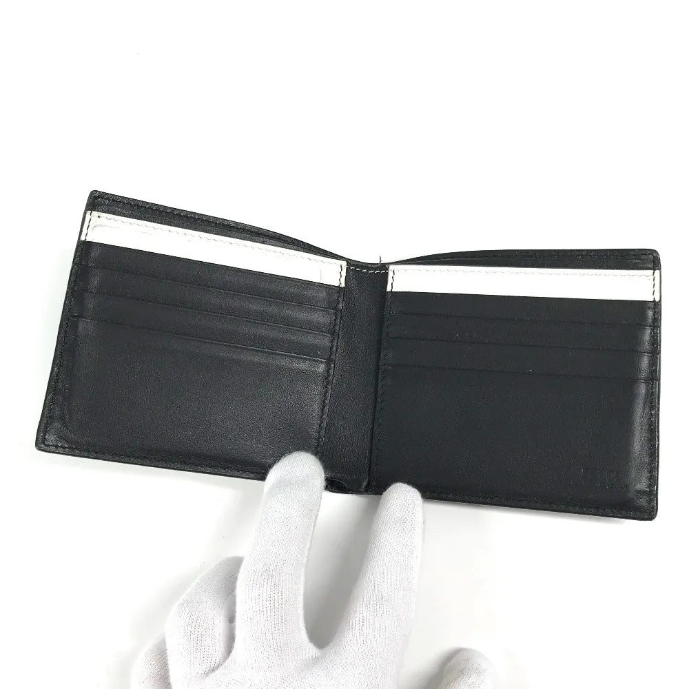 FENDI Folded wallet 7M0169 leather white Compact wallet Joshua Vides Collaboration mens Used