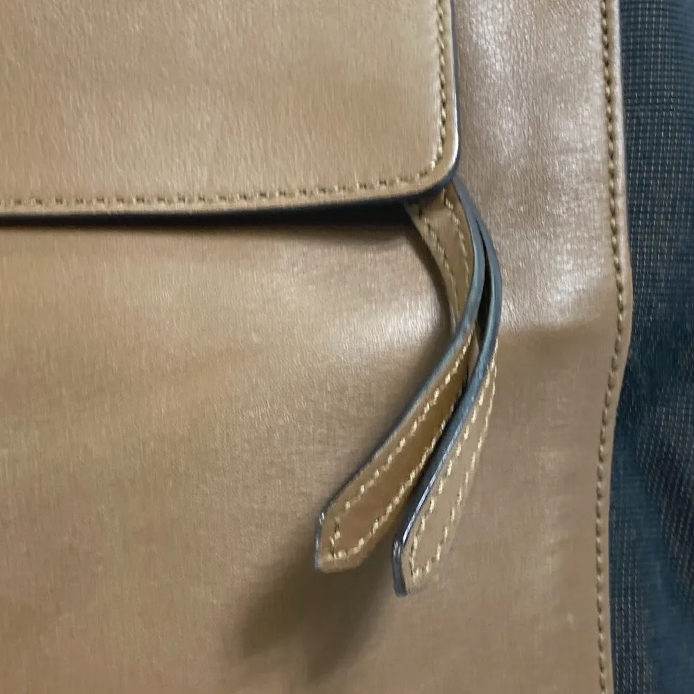 FENDI Handbag 8BN251 Leather/Canvas, Suede Brown Pecan Women Used