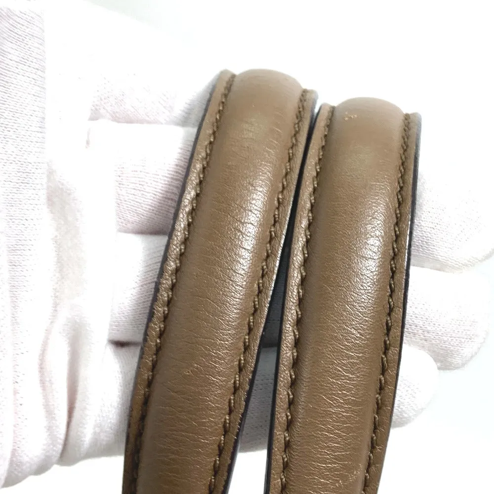 FENDI Handbag 8BN251 Leather/Canvas, Suede Brown Pecan Women Used