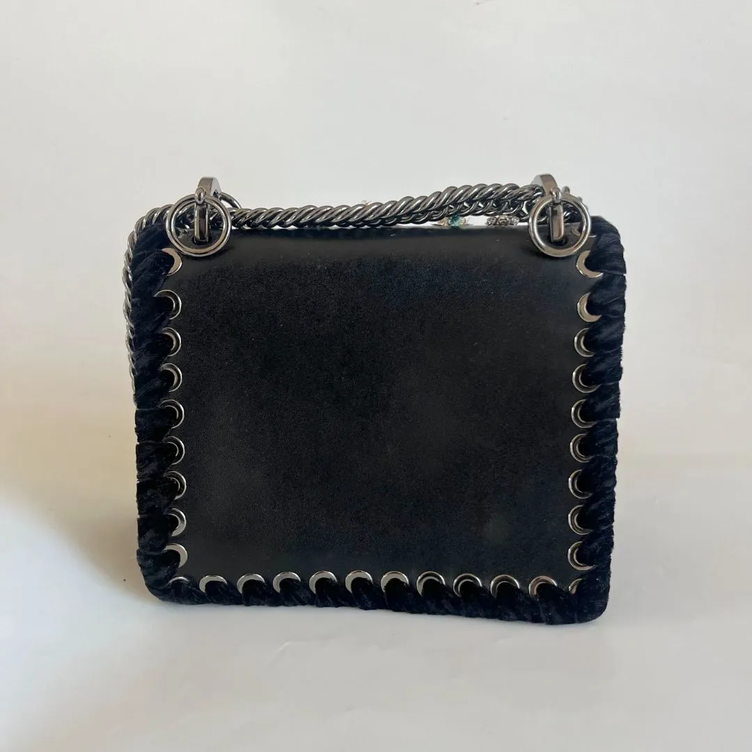 Fendi Kan I Bag Embellished Whipstitch Leather Small