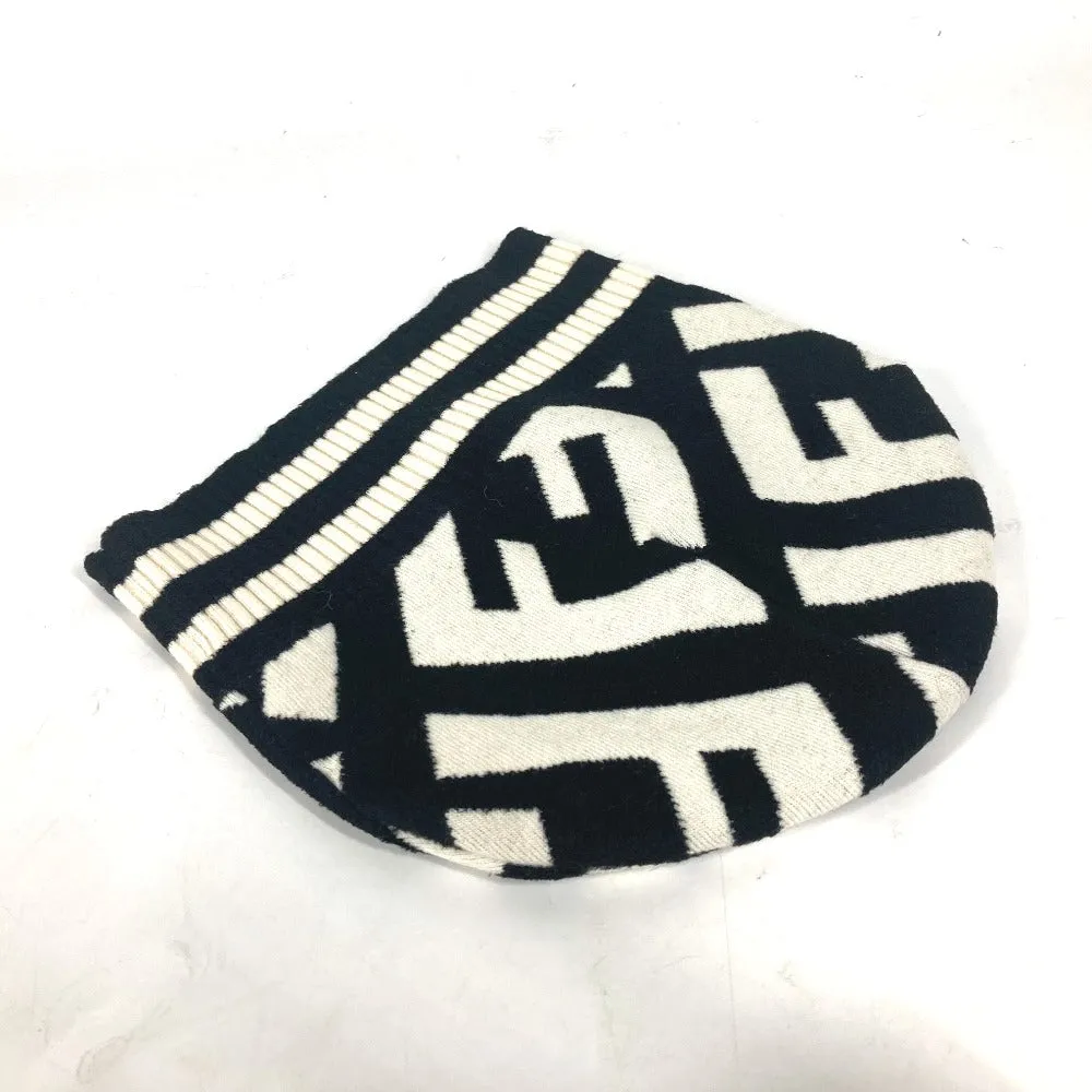 FENDI Knit hat FXQ538 Wool, Rayon black By color Zucca logo