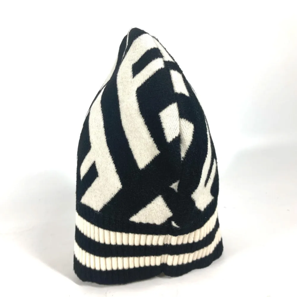 FENDI Knit hat FXQ538 Wool, Rayon black By color Zucca logo
