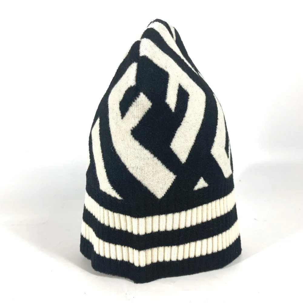 FENDI Knit hat FXQ538 Wool, Rayon black By color Zucca logo