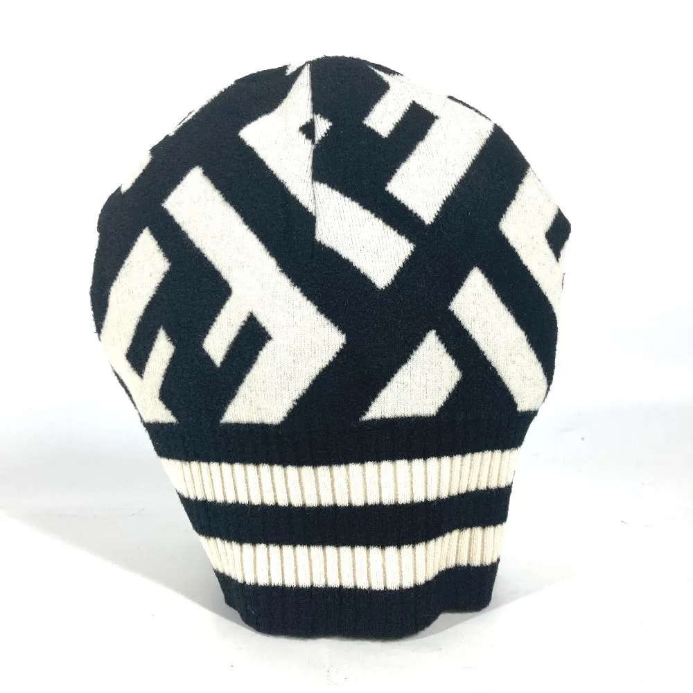 FENDI Knit hat FXQ538 Wool, Rayon black By color Zucca logo