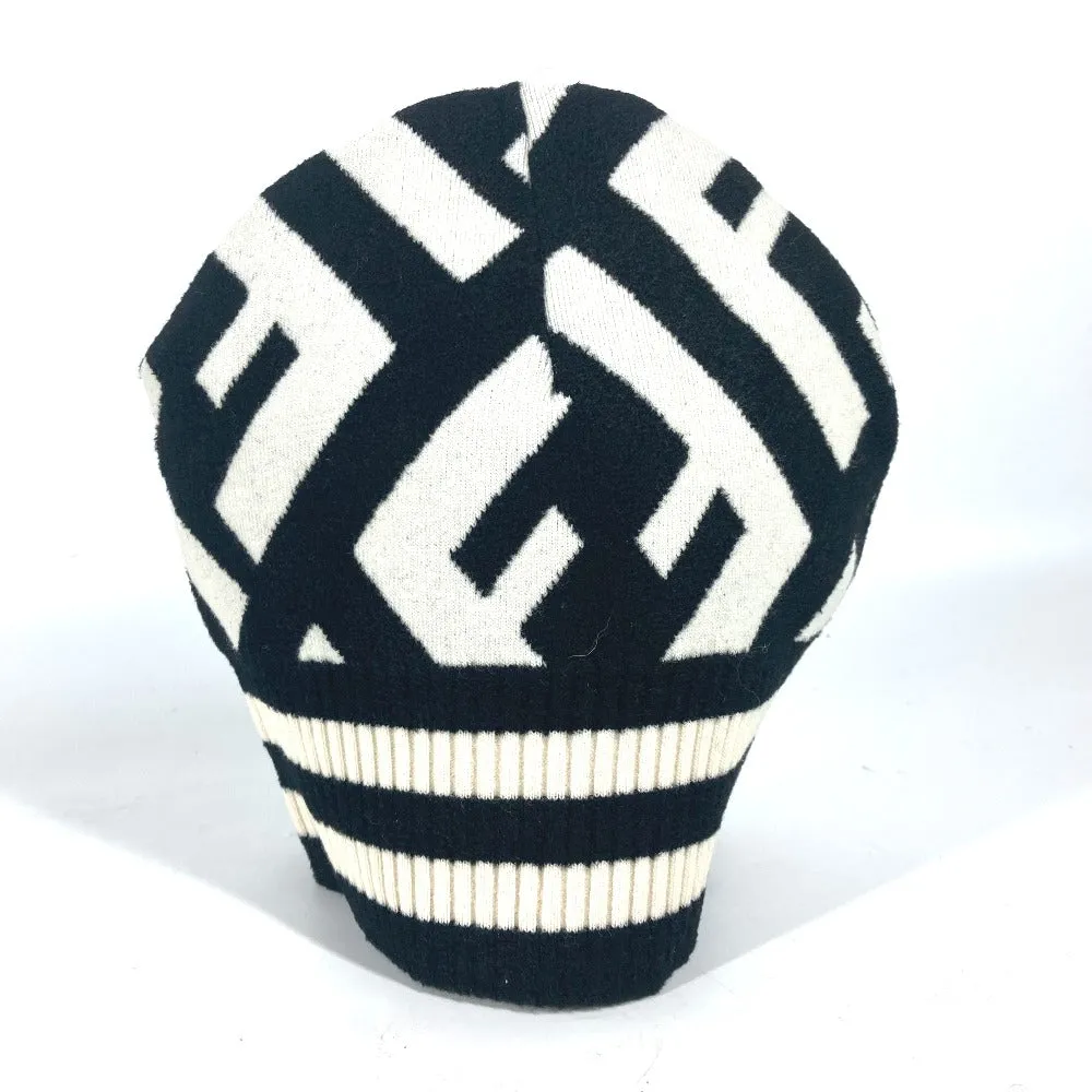 FENDI Knit hat FXQ538 Wool, Rayon black By color Zucca logo