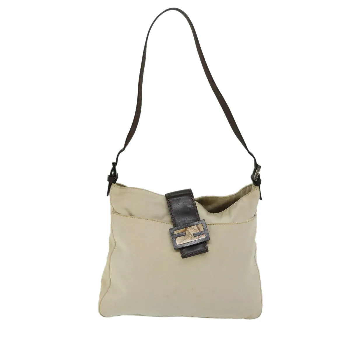 Fendi Mamma Baguette  Canvas Shoulder Bag ()