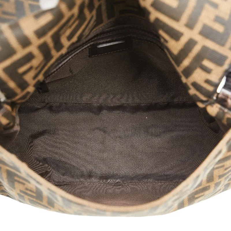 Fendi Mamma Bucket Handbag Canvas Leather