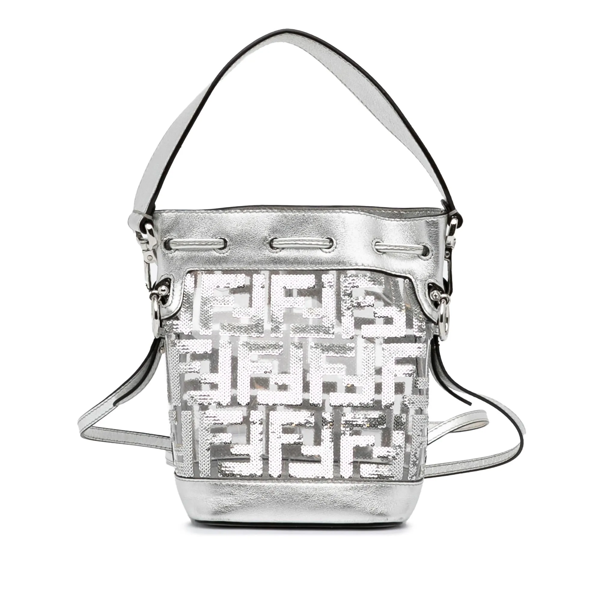 Fendi Mini Mon Tresor Sequined Bucket Bag (SHG-qQnN4Z)