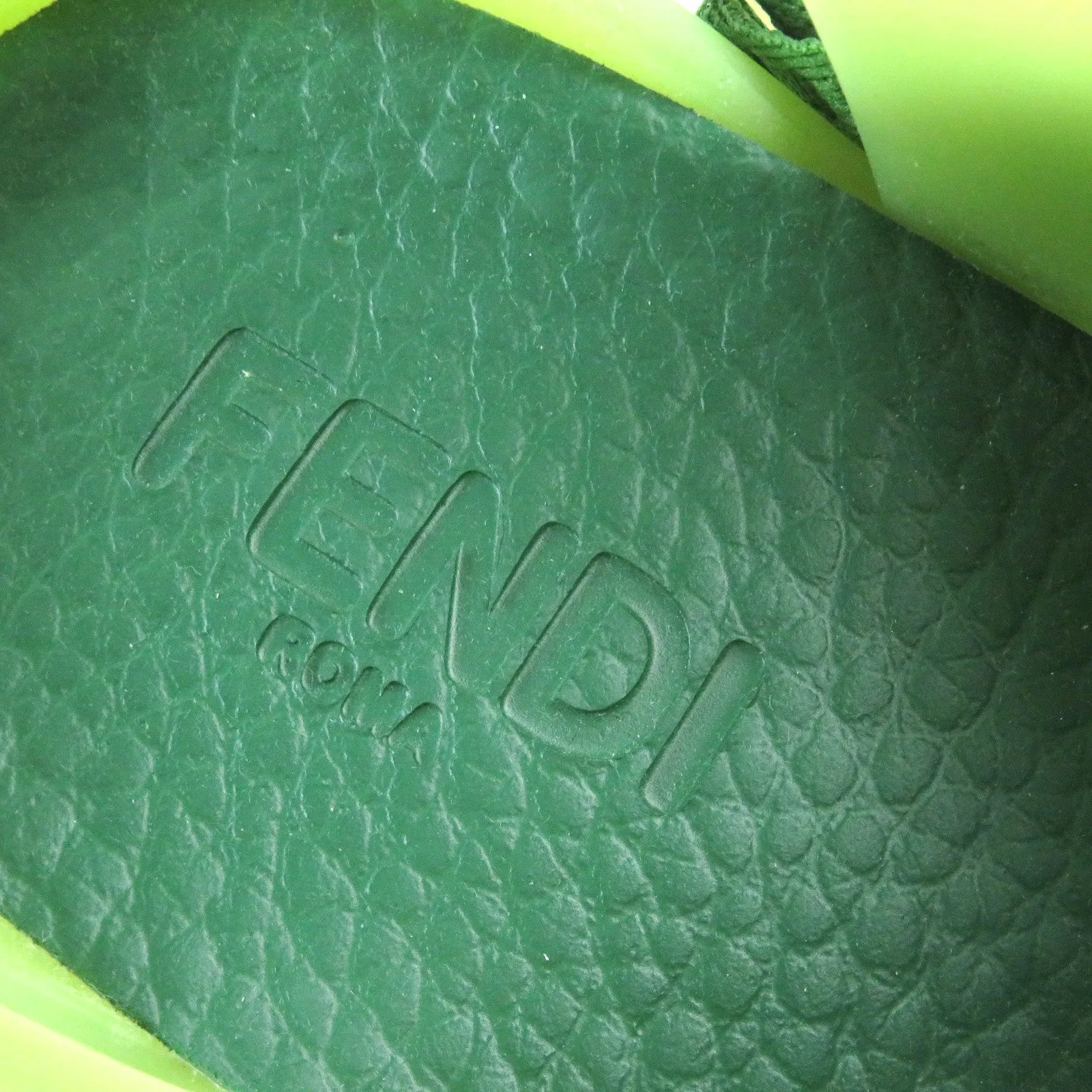 FENDI Sandals 7X1503 rubber green FENDI FLOW SANDALS 6
