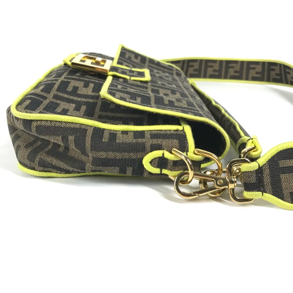 FENDI Shoulder Bag 8BR600 canvas Brown Zucca Mamma Bucket