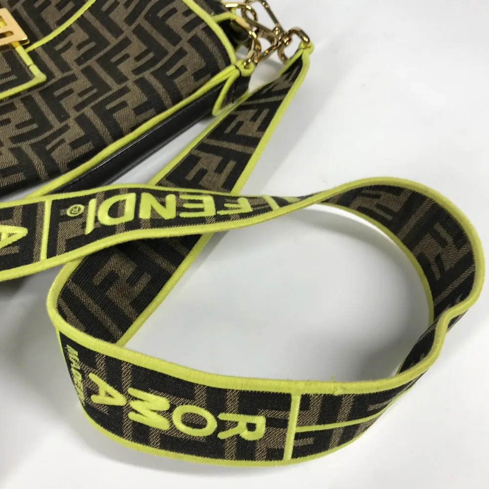 FENDI Shoulder Bag 8BR600 canvas Brown Zucca Mamma Bucket