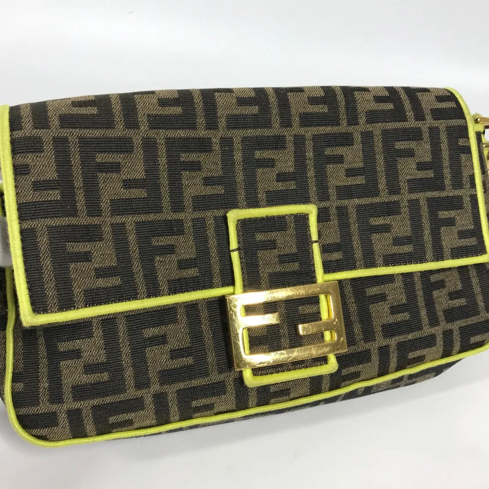 FENDI Shoulder Bag 8BR600 canvas Brown Zucca Mamma Bucket