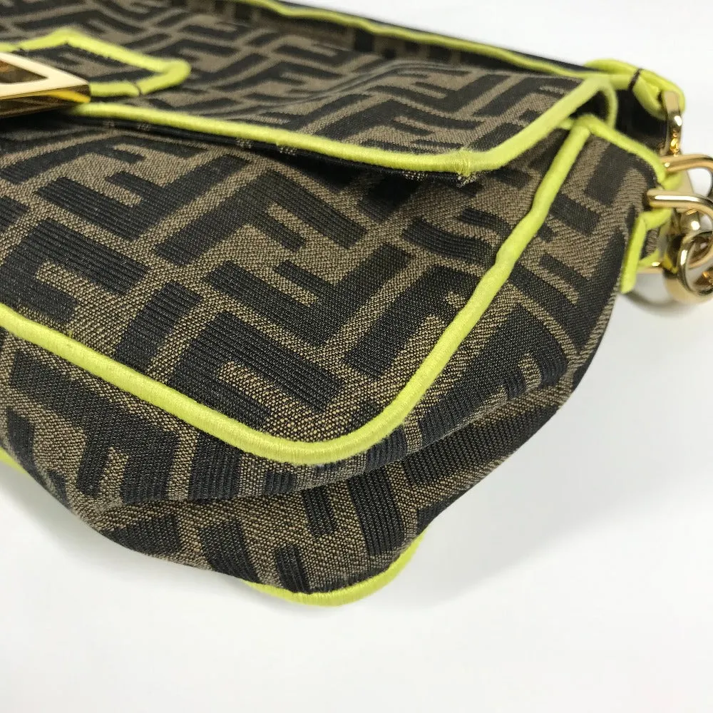 FENDI Shoulder Bag 8BR600 canvas Brown Zucca Mamma Bucket